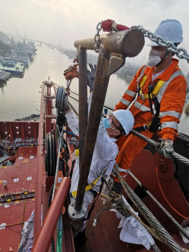 Crane wire rope replacement