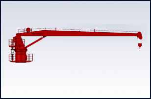 Hose handling crane